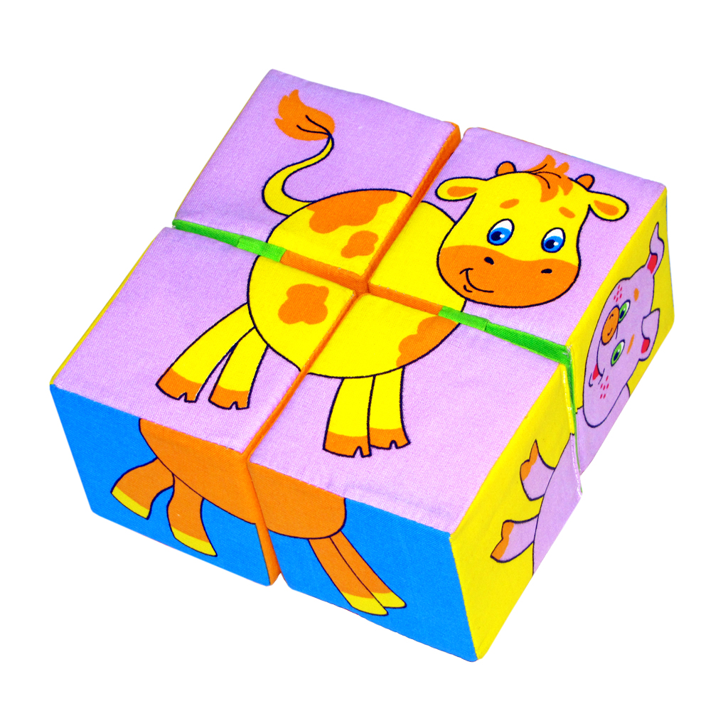 Игрушка Мякиши кубики Домашние животные - фото 7