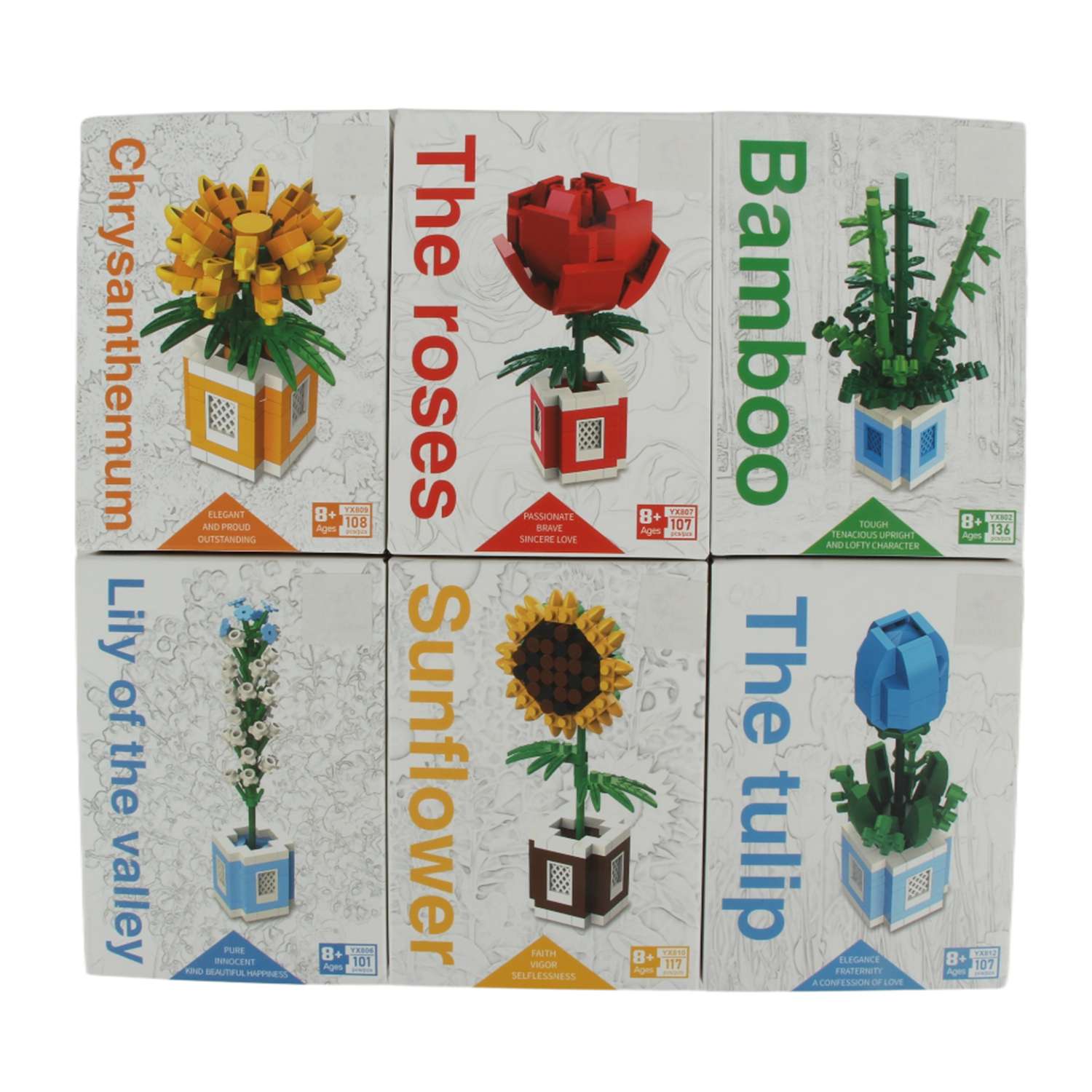 Конструктор . Цветы в горшке в ассортименте - фото 1