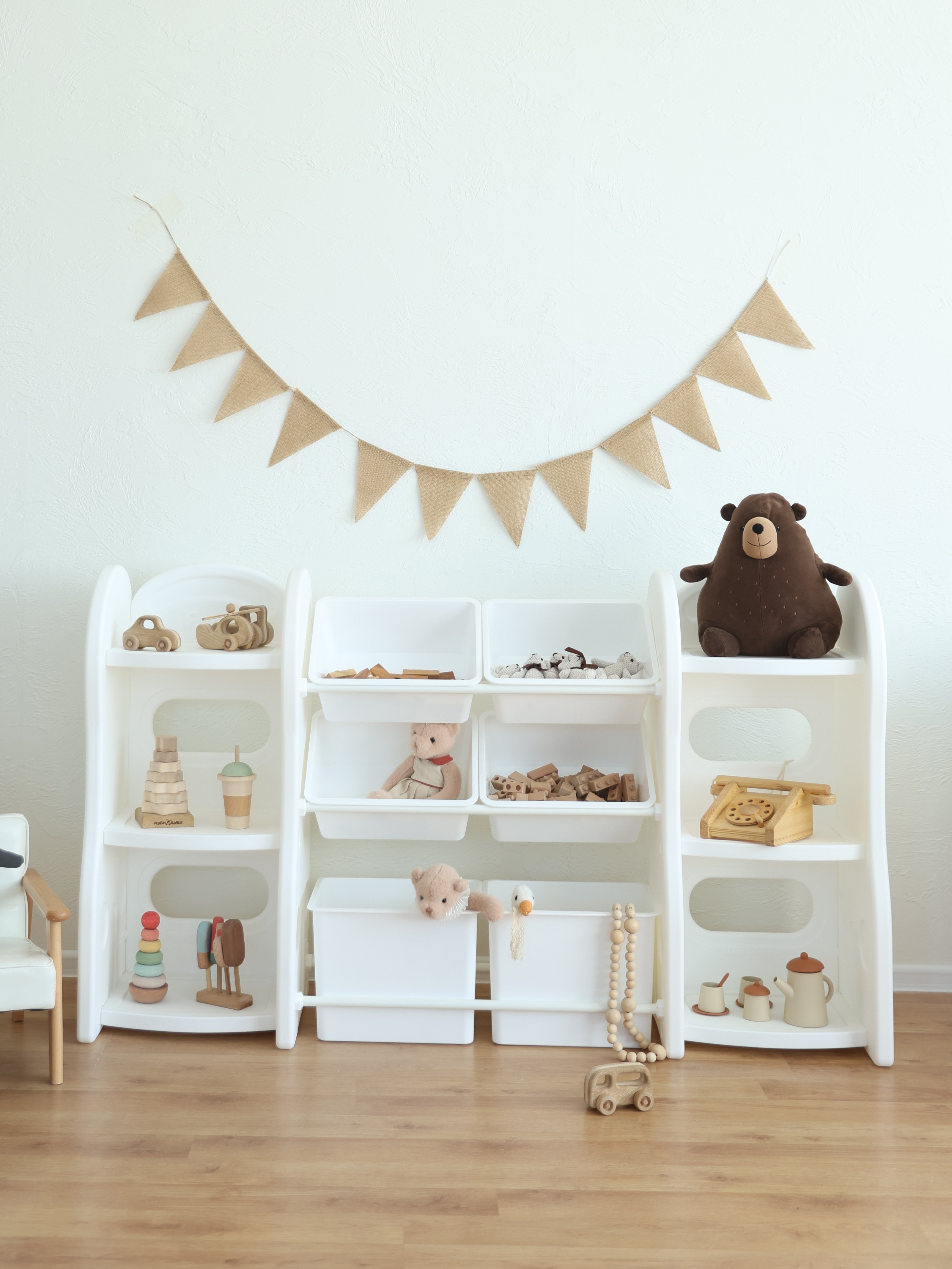 Стеллаж для игрушек Ifam Organizer-4 белый - фото 13