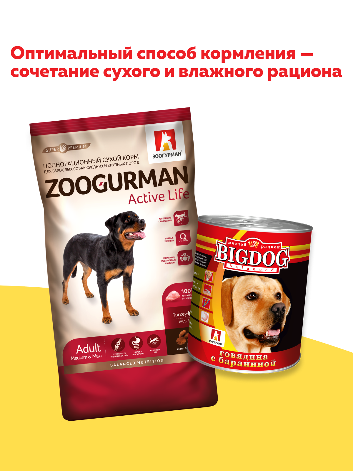 Корм влажный Зоогурман Big Dog Говядина с Бараниной, 850 г х 6 шт. - фото 6