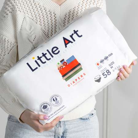 Подгузники Little Art M (6-9 кг) 58 шт.