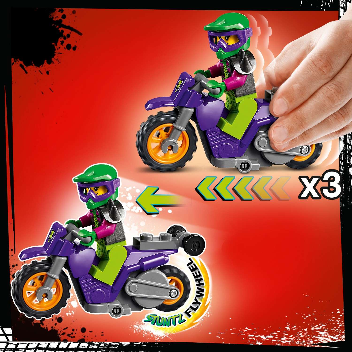 Конструктор LEGO City Wheelie Stunt Bike блочный - фото 6
