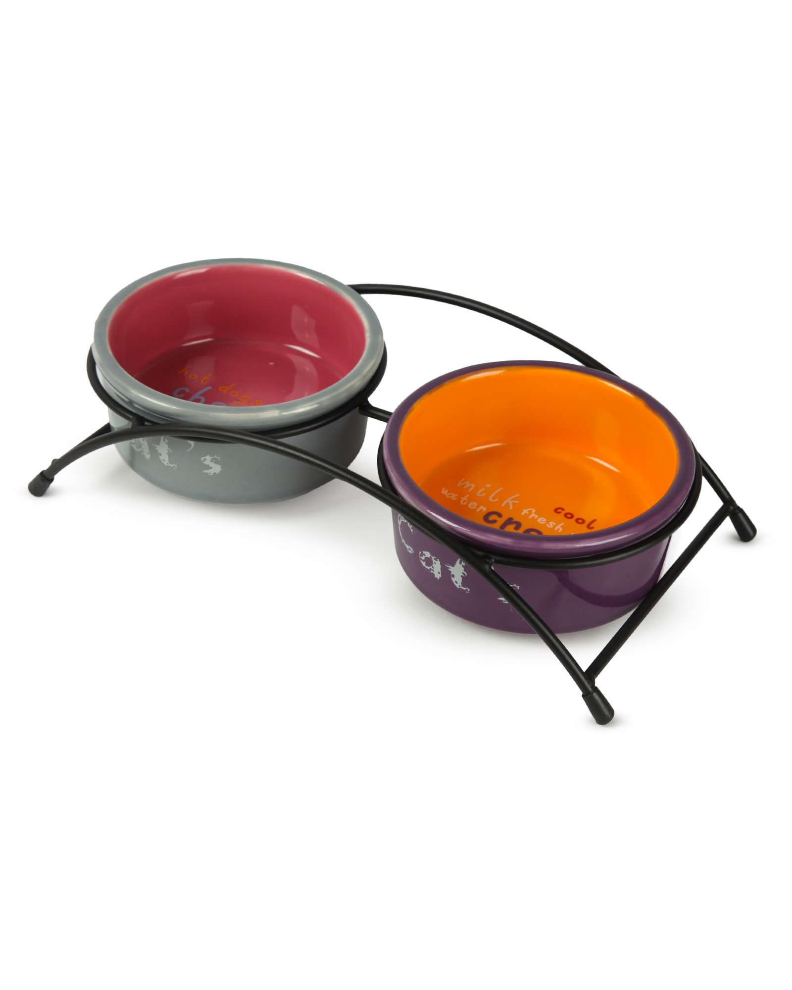 Миски керамические Barbaks Пара на подставке 2шт*280мл - фото 2