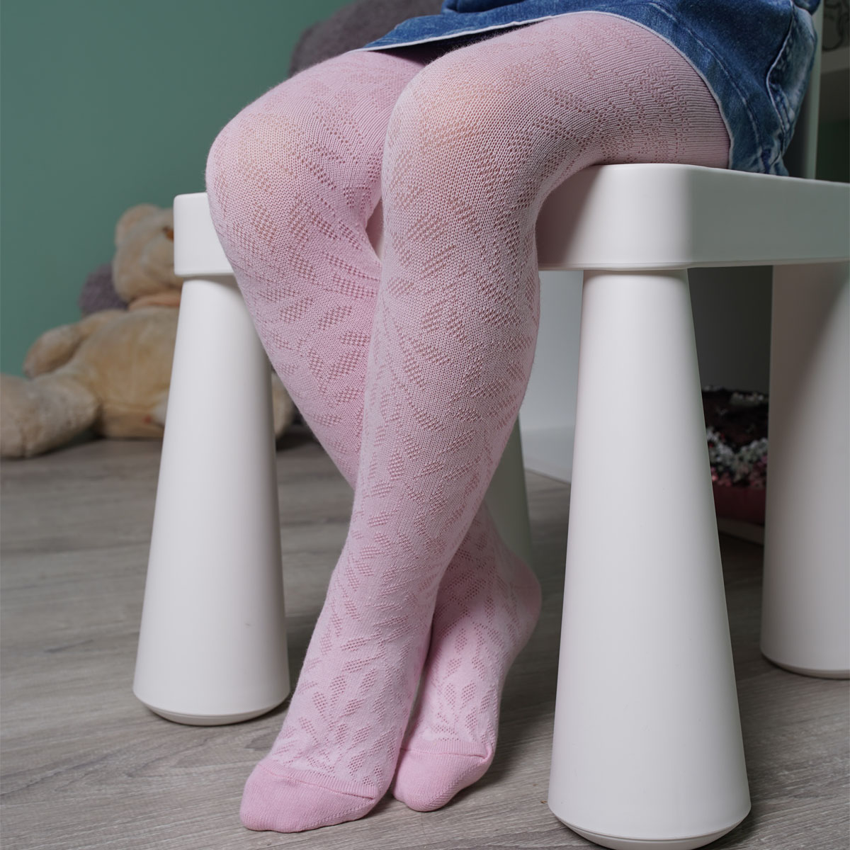 Колготки Ишимбайская чулочная фабрика WL-754 Веточки розовый 2 М - фото 5