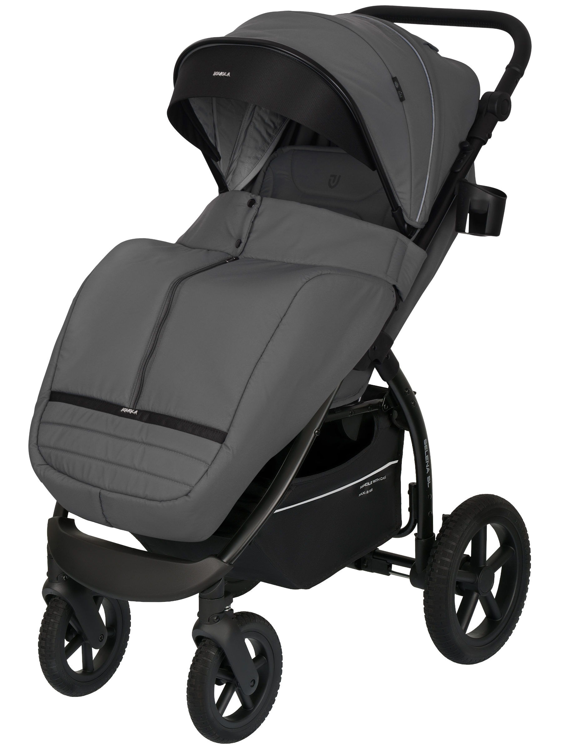 Коляска прогулочная JOVOLA Selena SL, всесезонная серый - фото 15