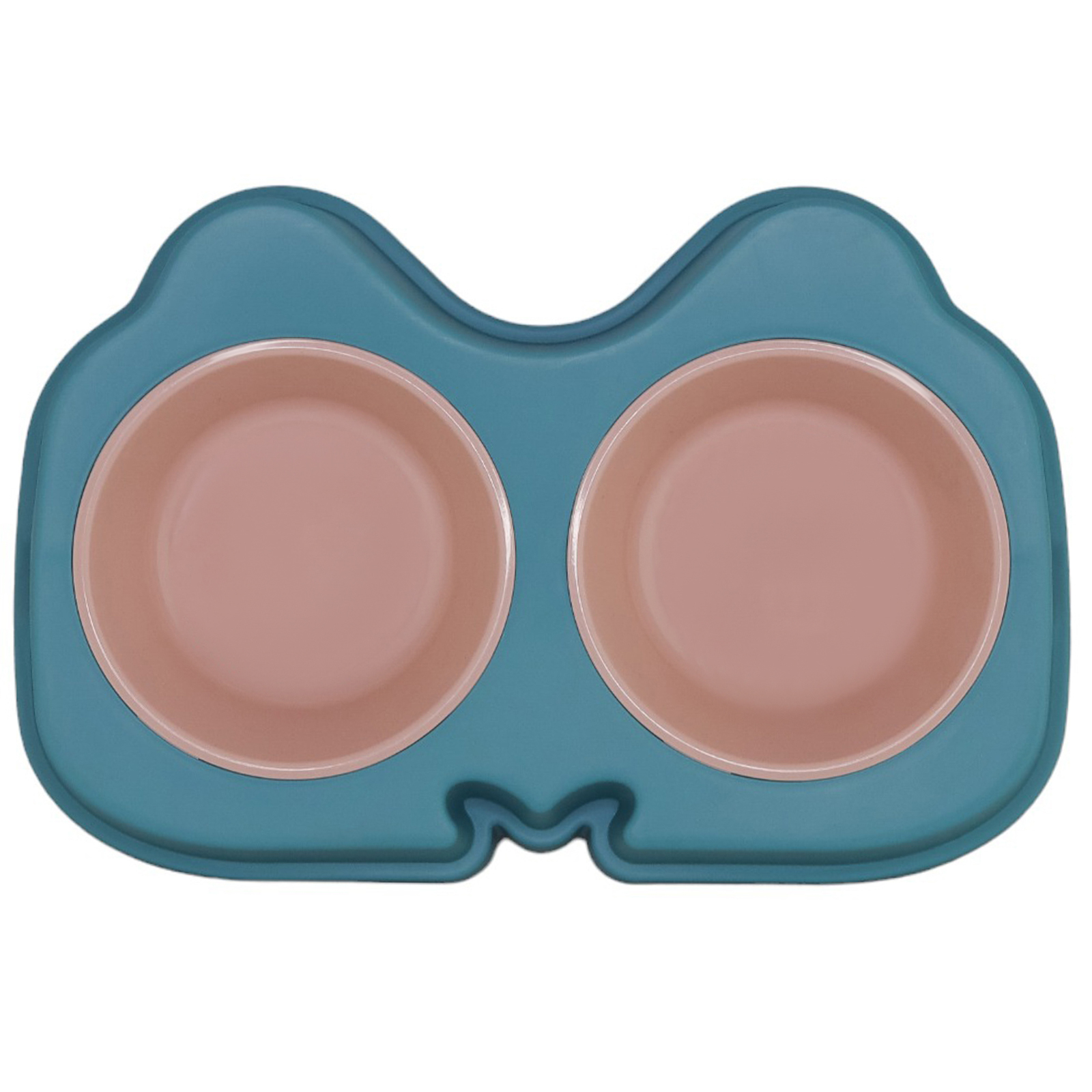 Миска для животных Не один дома Лемур двойная Синий 370мл*2шт - фото 2