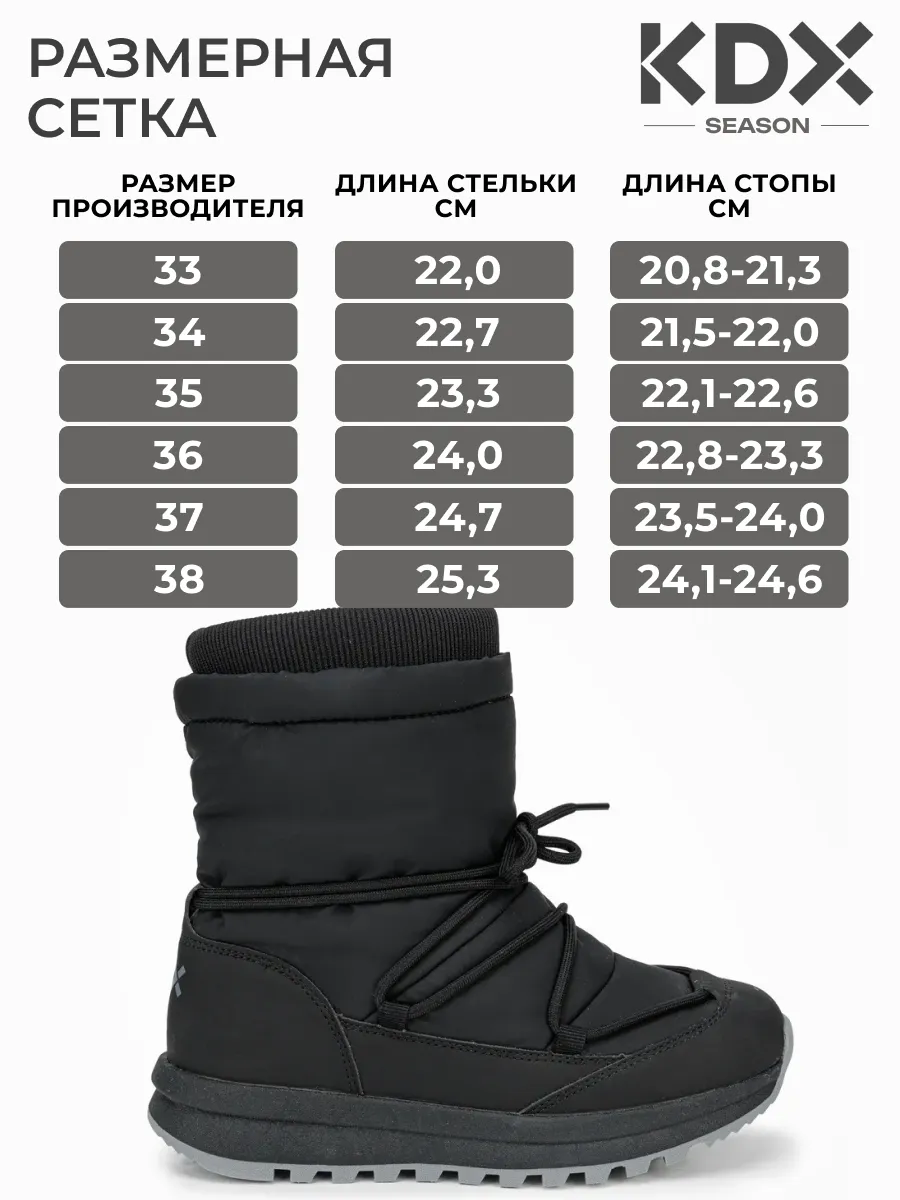 Дутики KDX KGD-02 black - фото 9