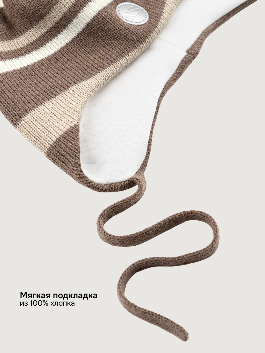 Шапка NIKASTYLE 11з15425 кофе/молоко - фото 6