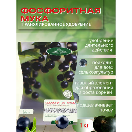 Удобрение осеннее Сельхозтрест Фосфоритная мука 1 кг