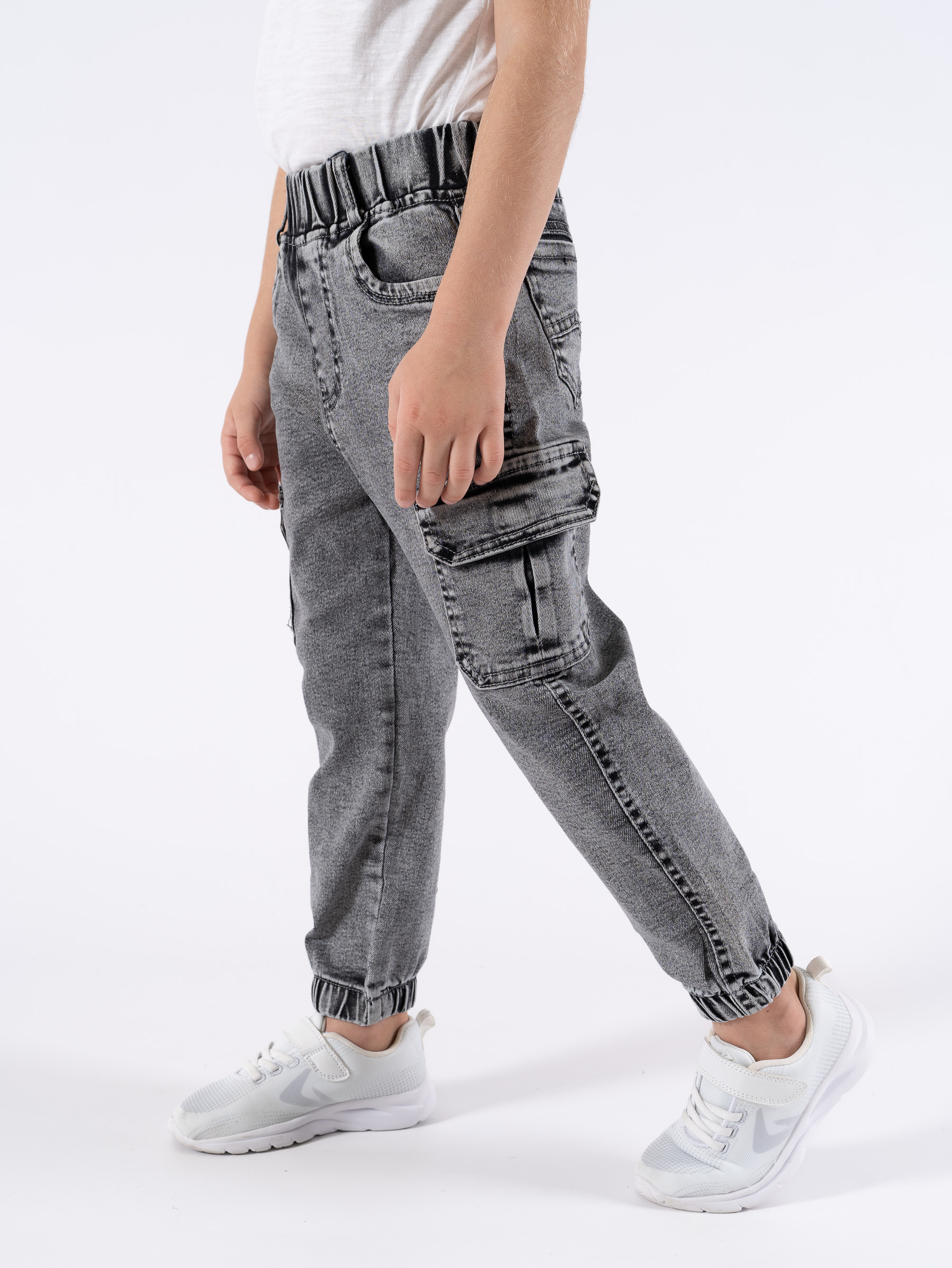 Джинсы TiGaDa джинсы/мальчик/карго/серые/с карманами - фото 7