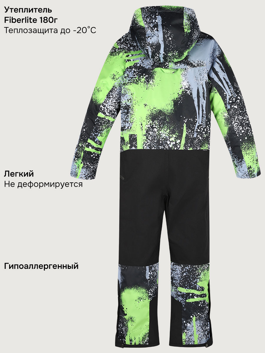 Комбинезон NIKASTYLE 8з1525 салат/черный - фото 7