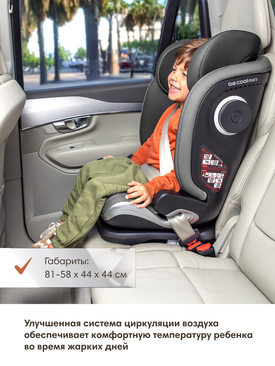 Автокресло Be Cool Night Isofix 2/3 (15-36 кг) черный - фото 7