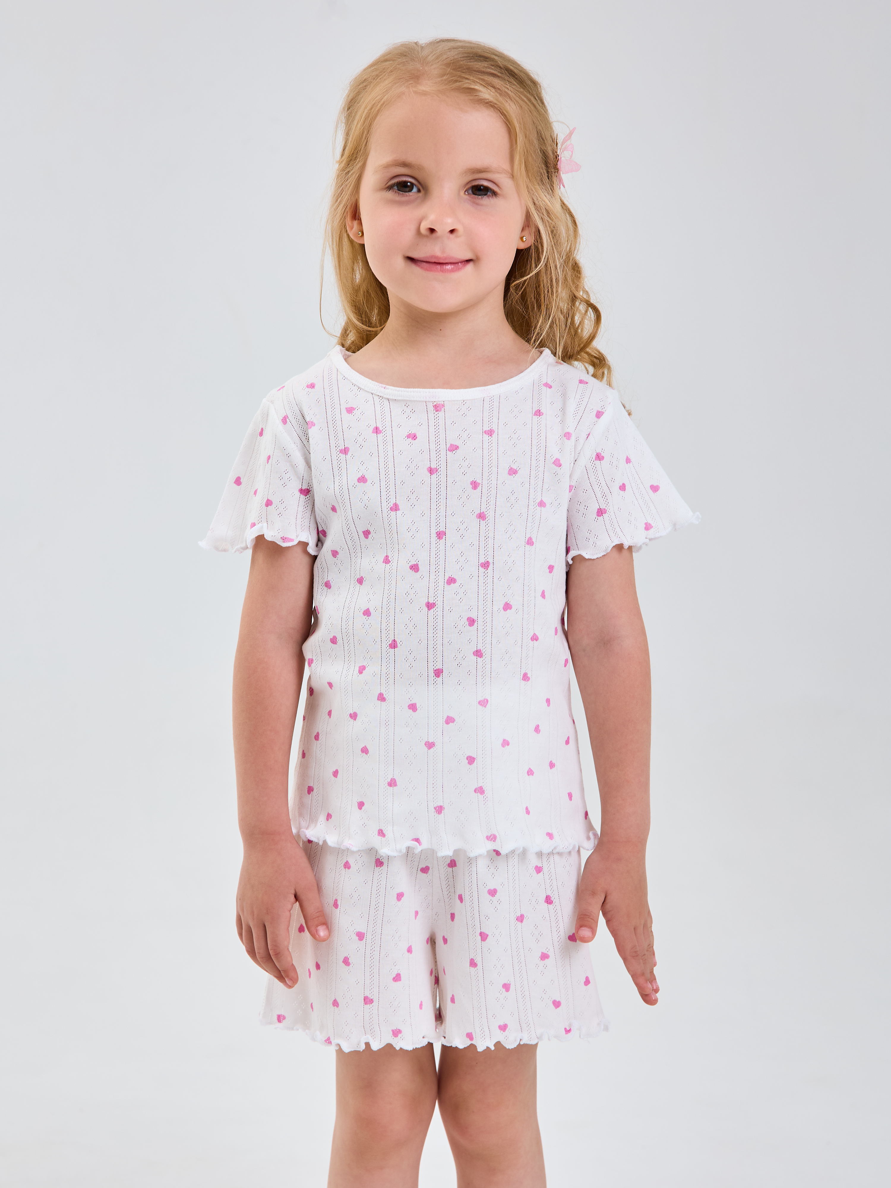 Футболка и шорты Mil Art kids 1902201549SUIT-SHORTS-TONKII-SERDECHKI - фото 1