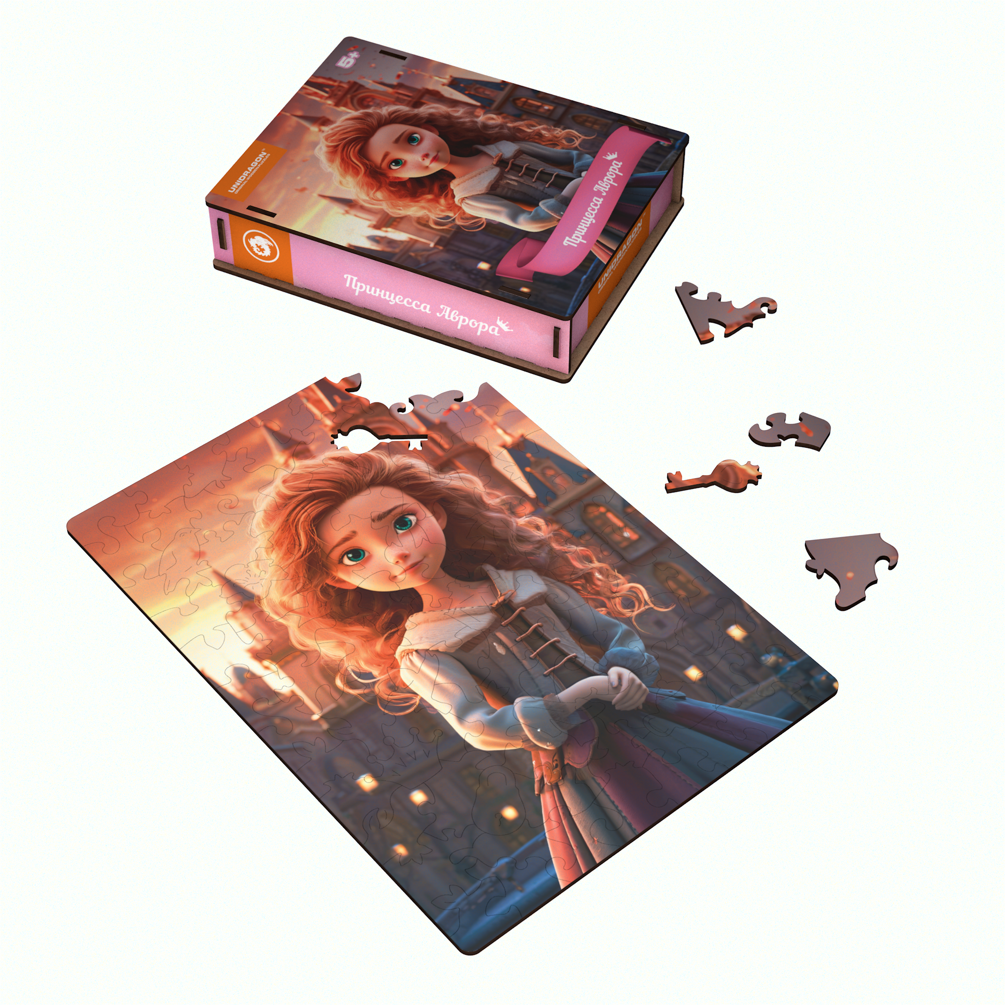 Пазл UNIDRAGON деревянный - фото 3