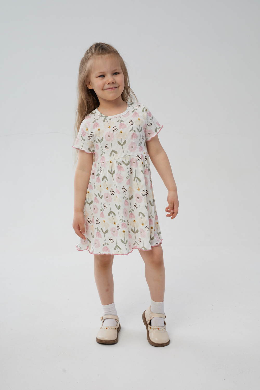 Платье YAXX 007--Платье цветы/белый (Л) - фото 2