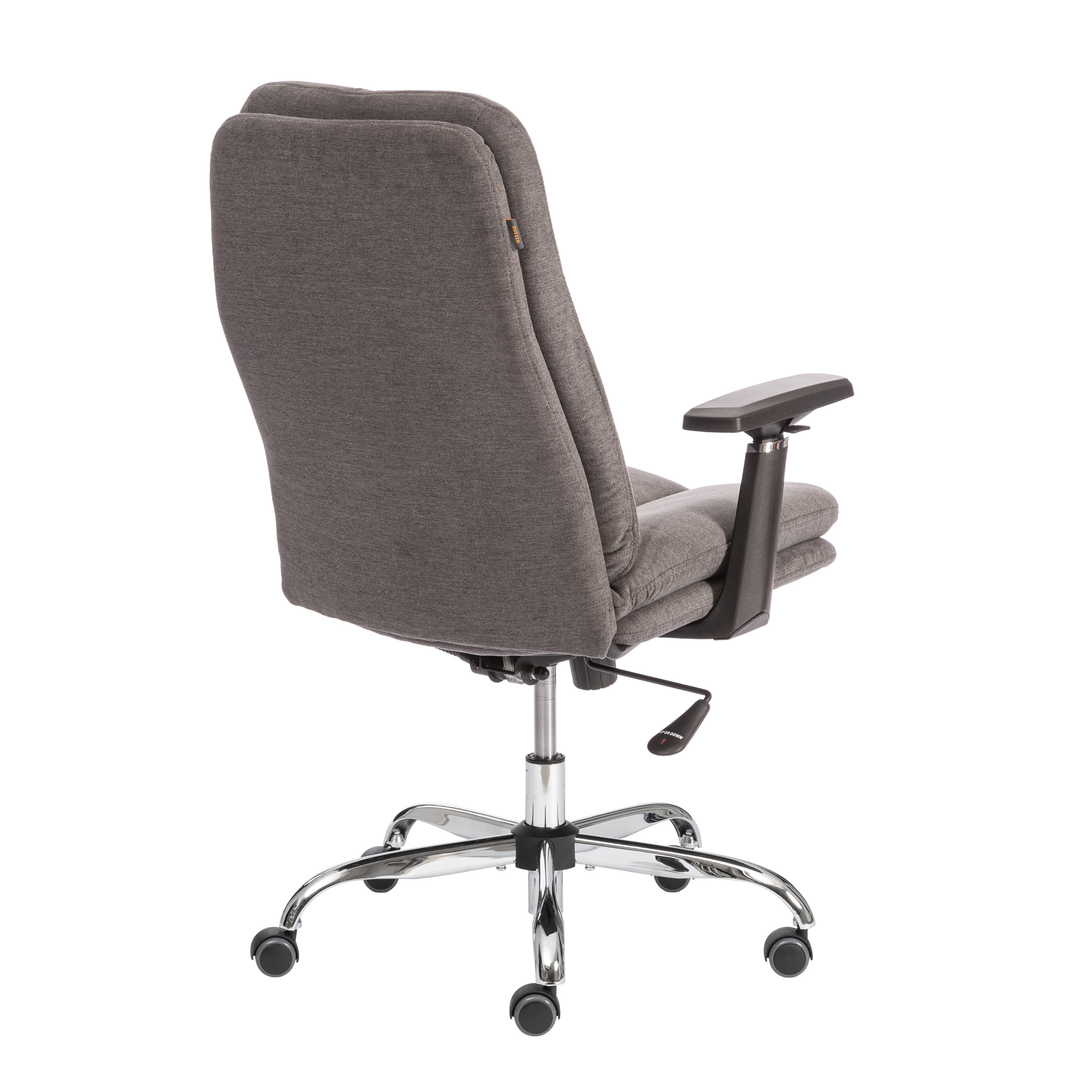 Компьютерное кресло TETCHAIR Итон-Лоу хром 3Д ткань серый - фото 6
