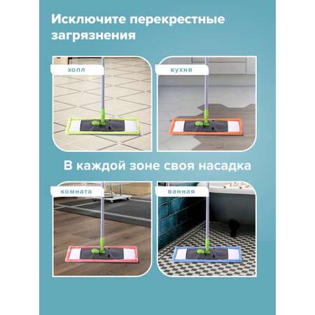 Сменная насадка Лайма для швабры плоская из микрофибры 40см