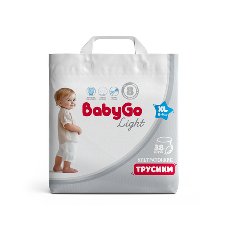 Трусики BabyGo ультратонкие 5 (12-16) 38 шт.