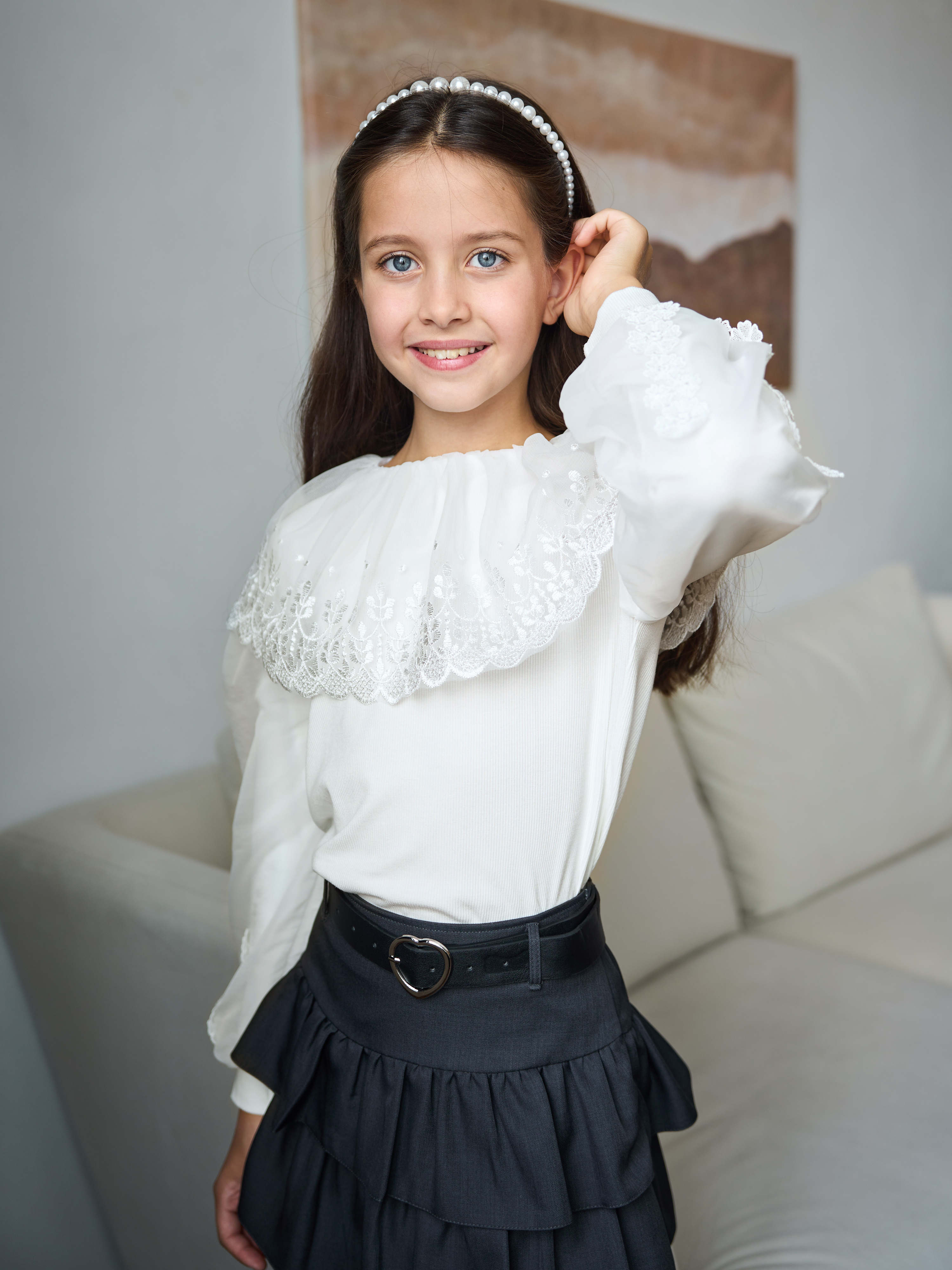 Блузка СИНЯЯ МОДА W003A-G39 - фото 10