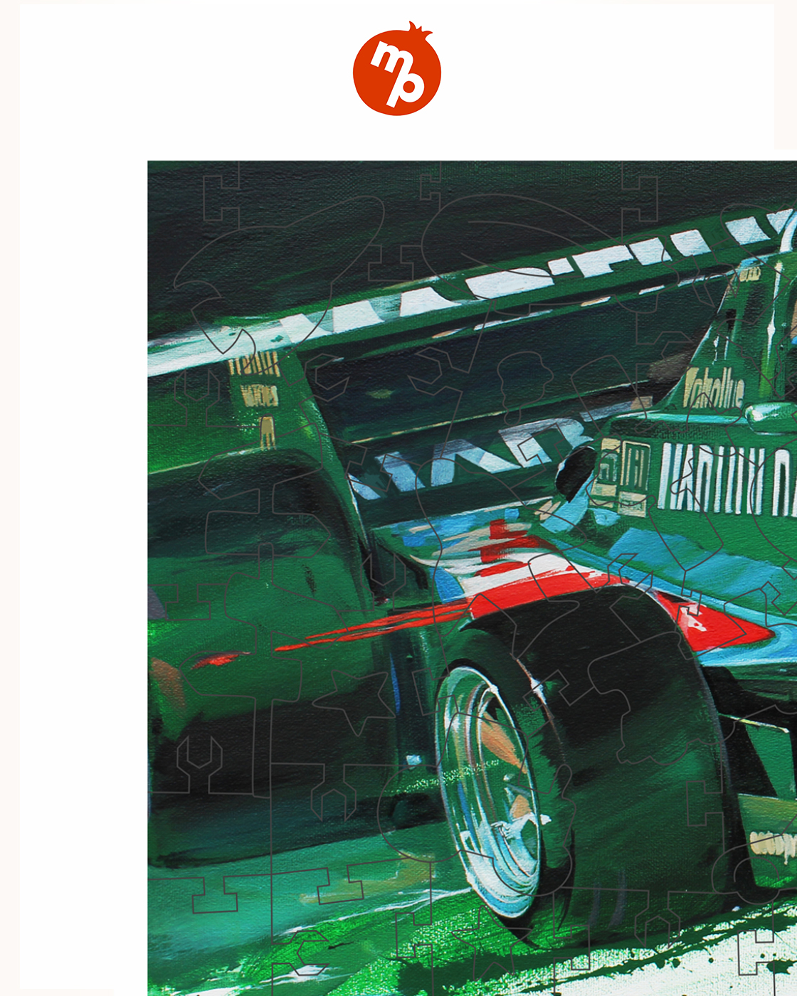 Пазл 1TOY Гоночный автомобиль зеленый деревянный - фото 8