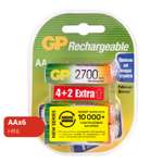 Аккумулятор GP АА HR6 2700 mAh 4шт+2шт GP 275AAHC/MVM-2CR6