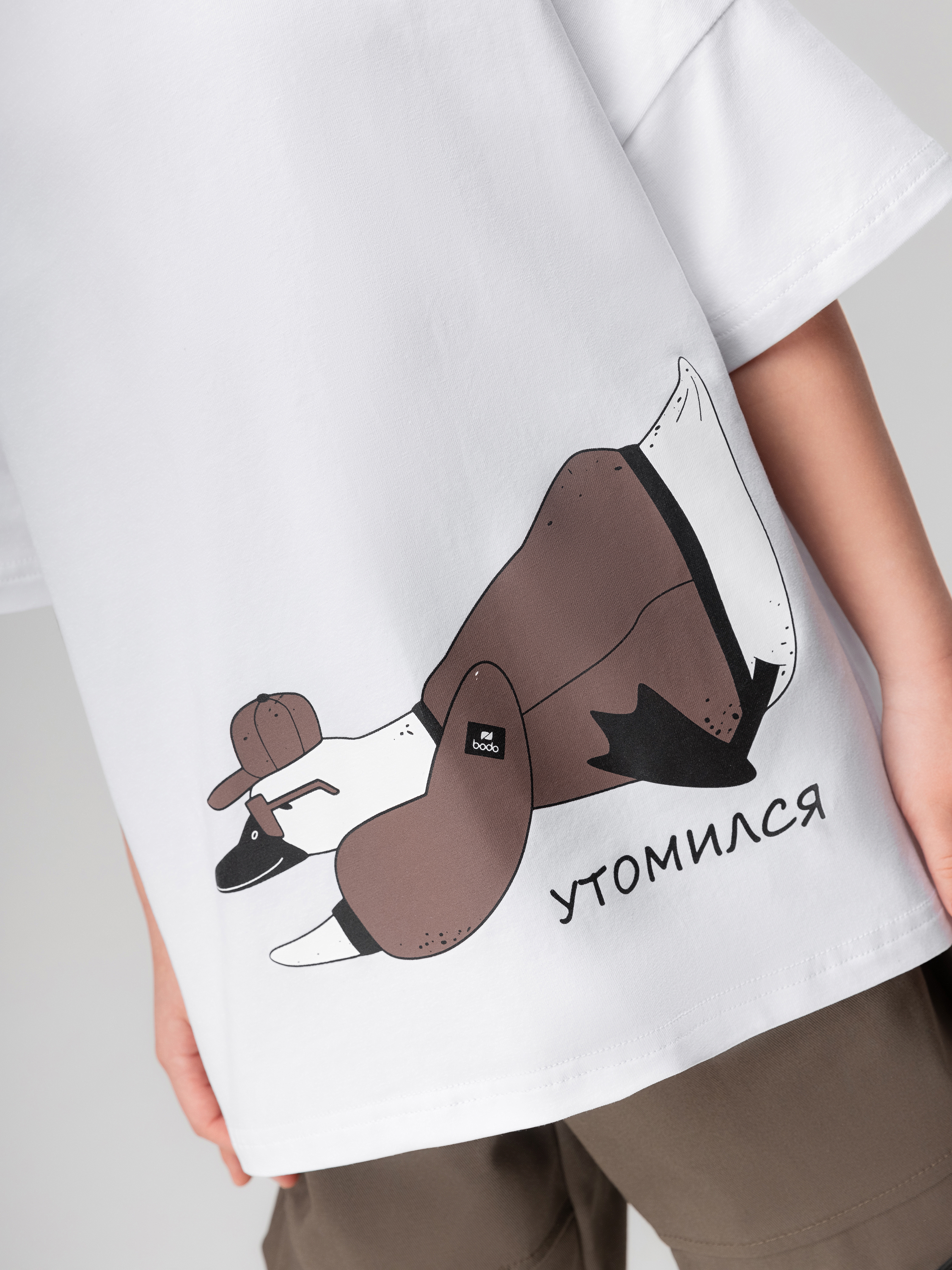 Футболка Bodo 4-435MU_белый (коричневый) - фото 6