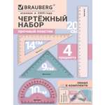 Набор чертёжный Brauberg пластик 4 шт.