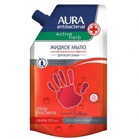 Мыло жидкое AURA Antibacterial 375 мл
