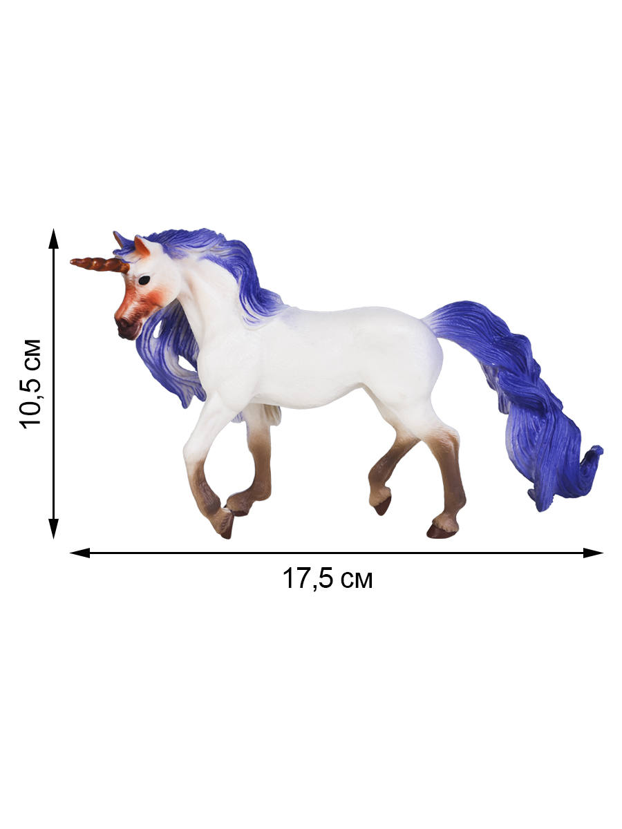 Фигурка Masai Mara Белый единорог с синей гривой - фото 2