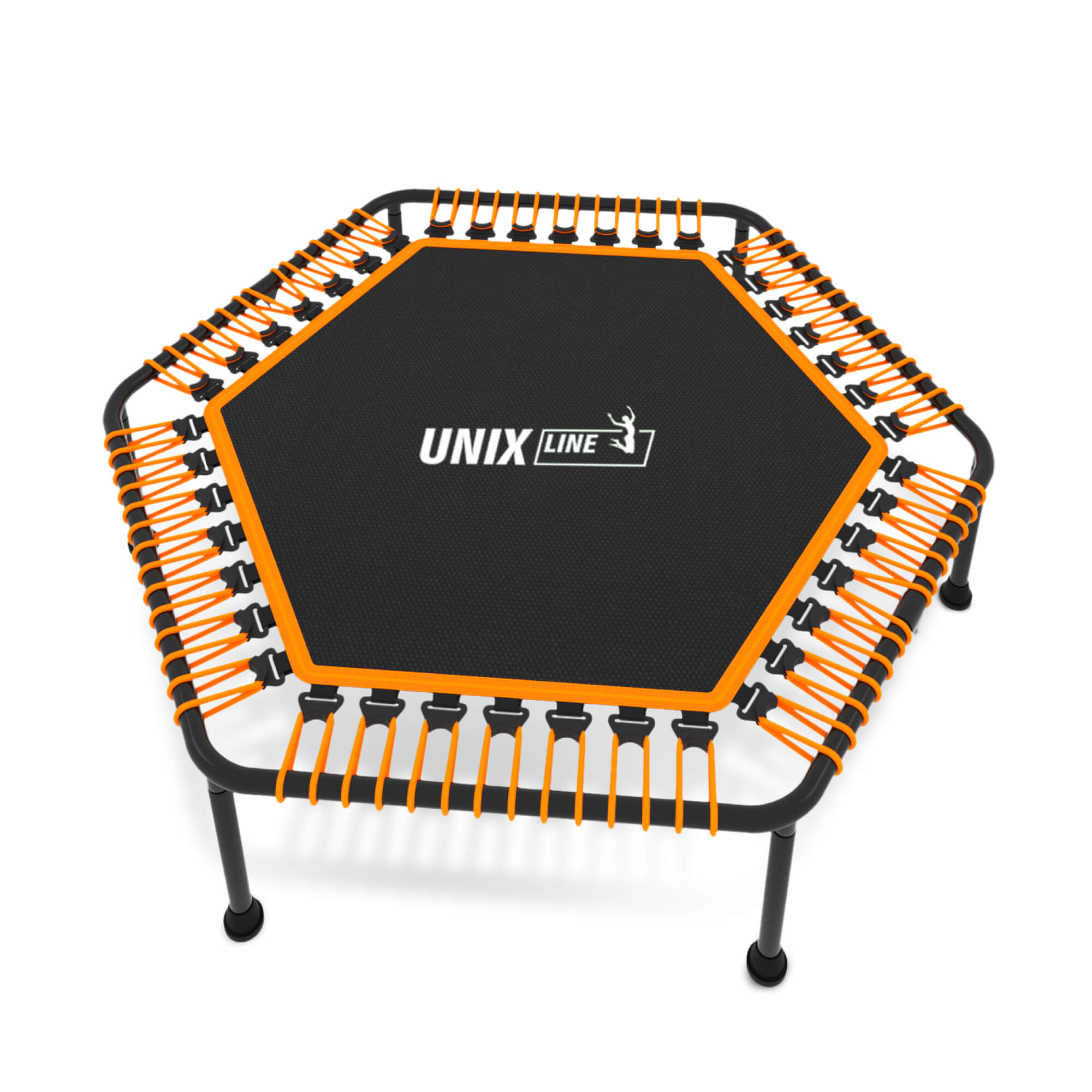Батут Fitness Lite Orange UNIX line спортивный складной диаметр 125 см до 130 кг фитнес для джампинга - фото 14