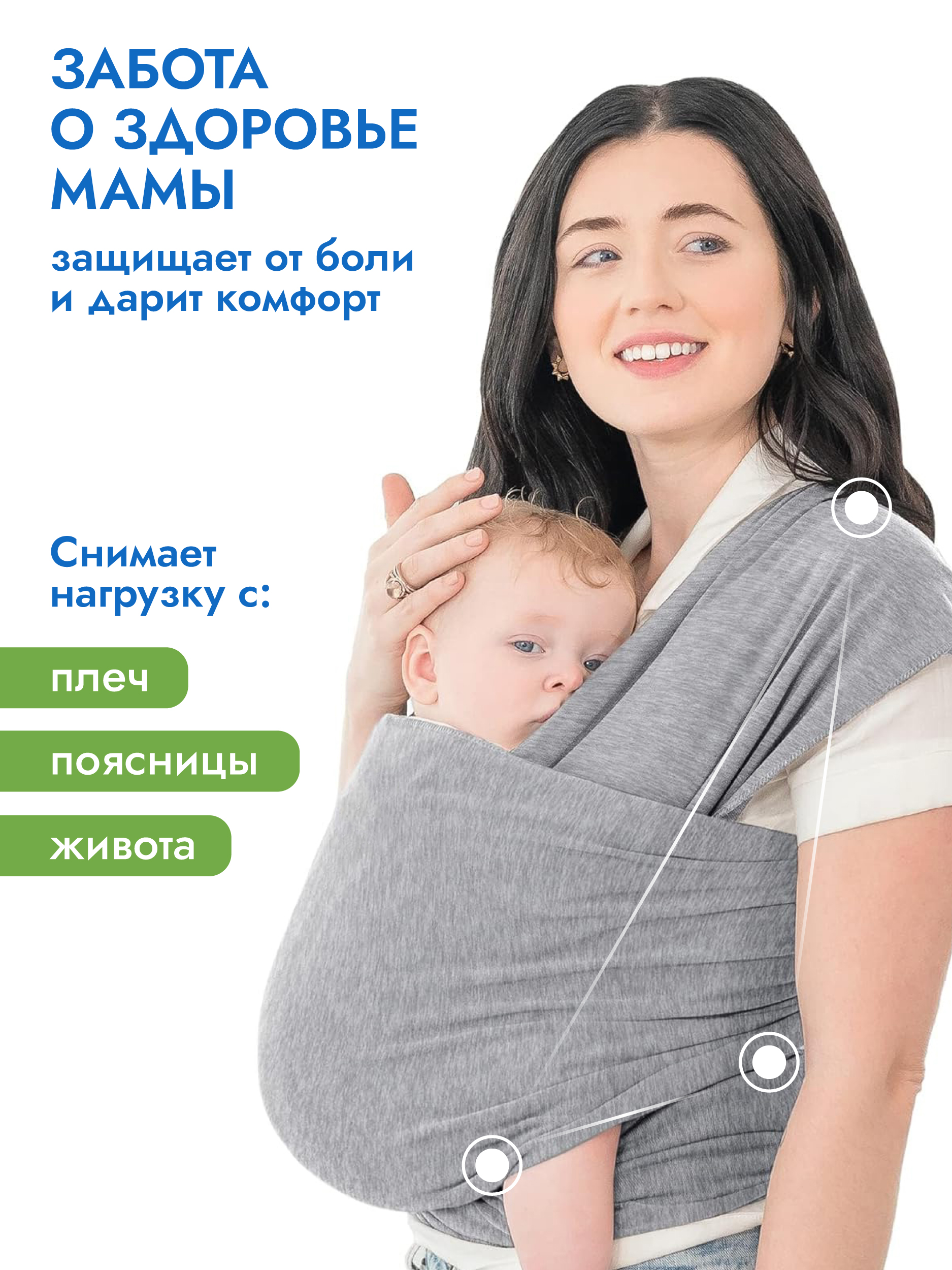 Слинг Puremama для новорожденных - фото 2