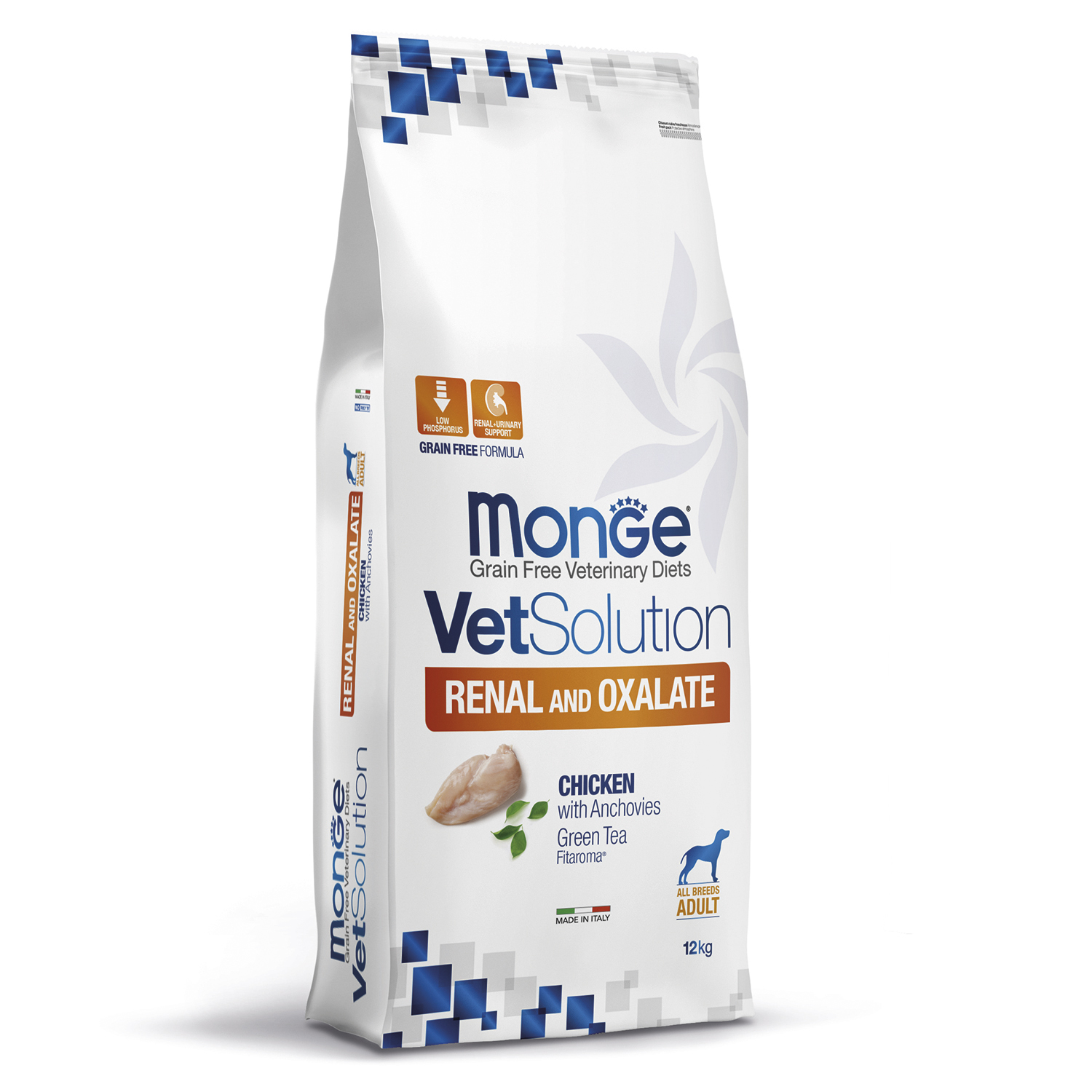 Корм для собак диетический MONGE VetSolution Dog Renal and Oxalate Ренал и Оксалат при ХПН 12кг - фото 1