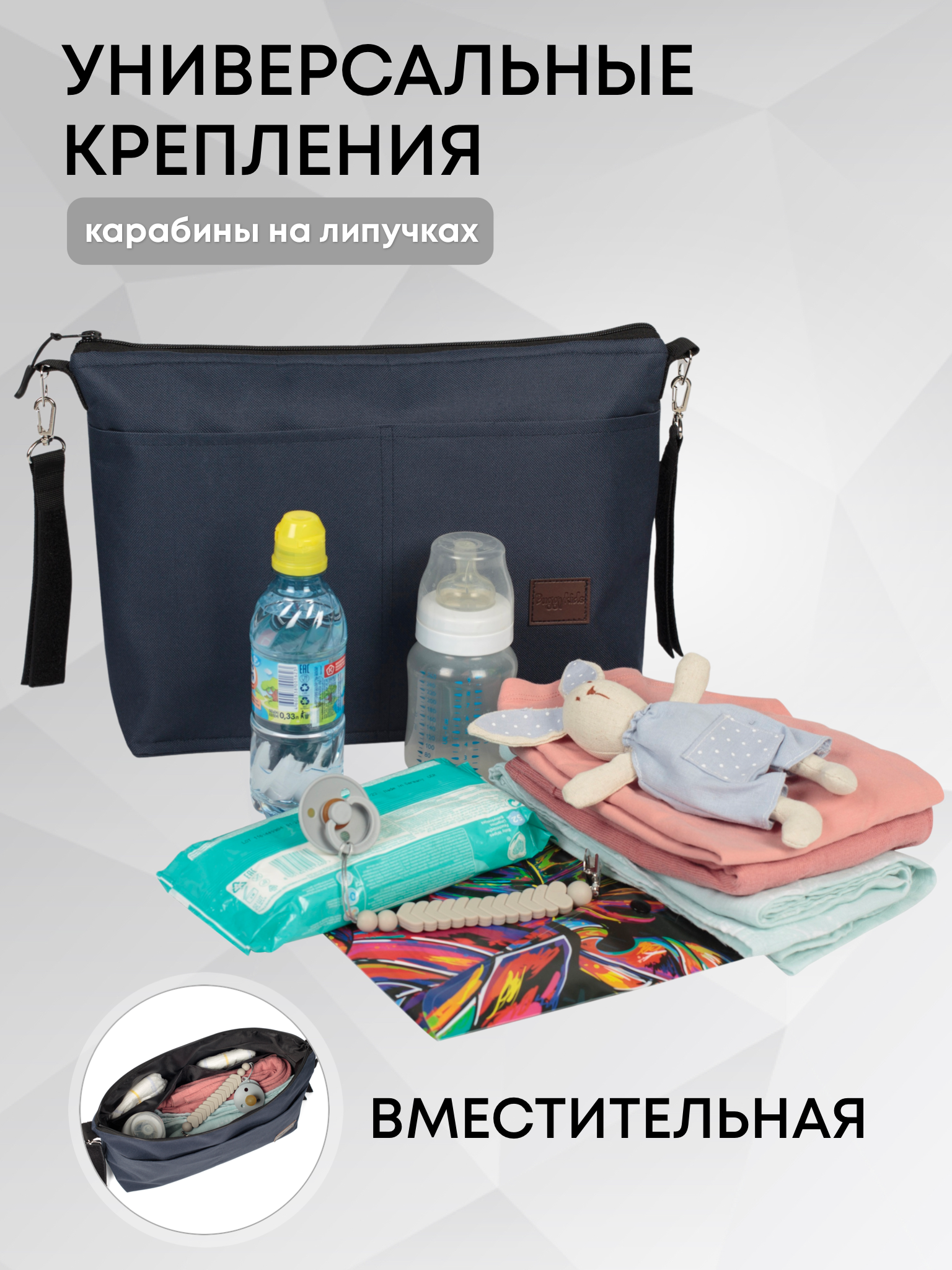 Сумка Buggykids Органайзер синий синий - фото 3