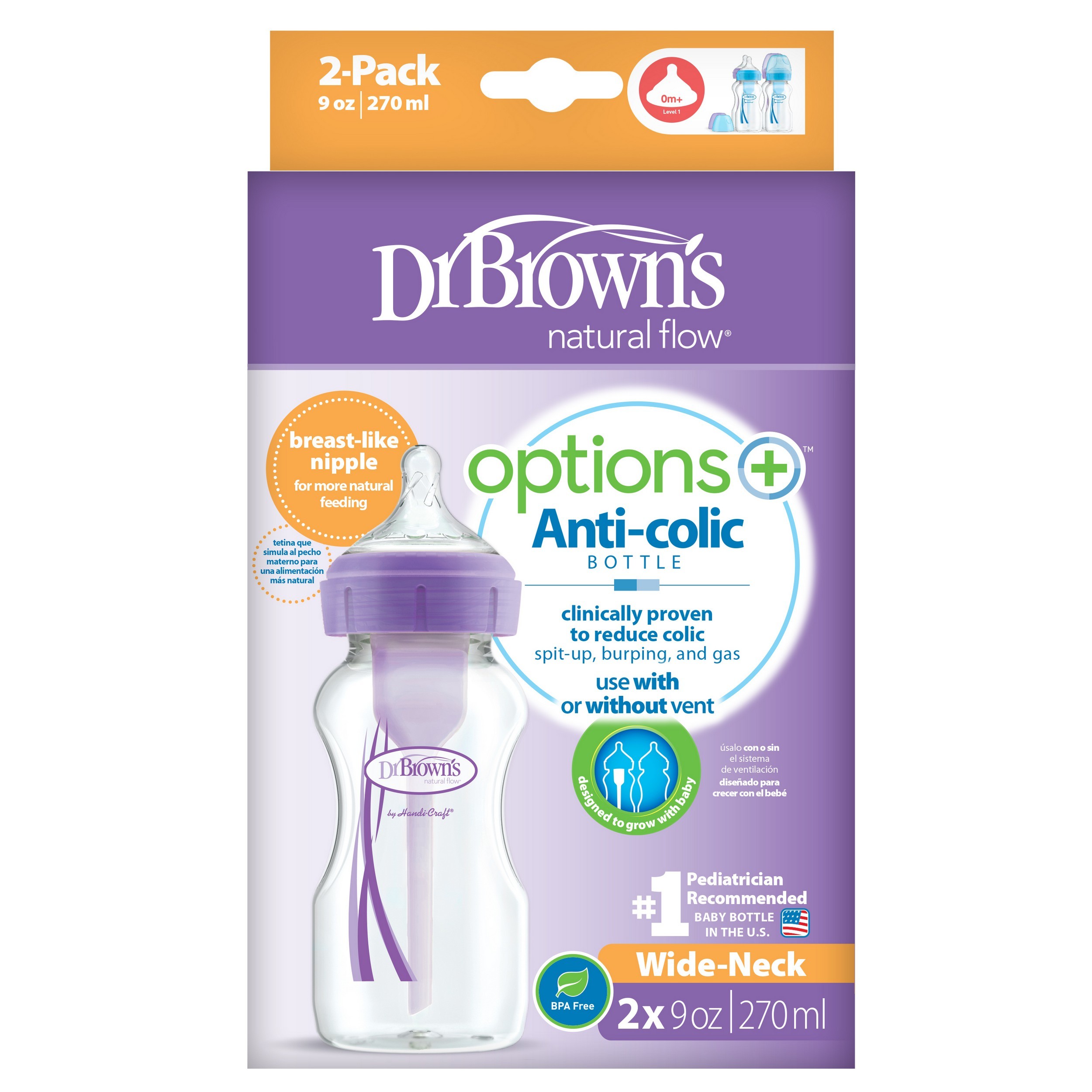 Бутылочка Dr Browns Anti-Colic 270 мл 2 шт. - фото 2