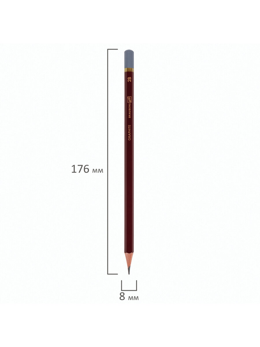 Карандаши чернографитные Brauberg 8 шт. - фото 11