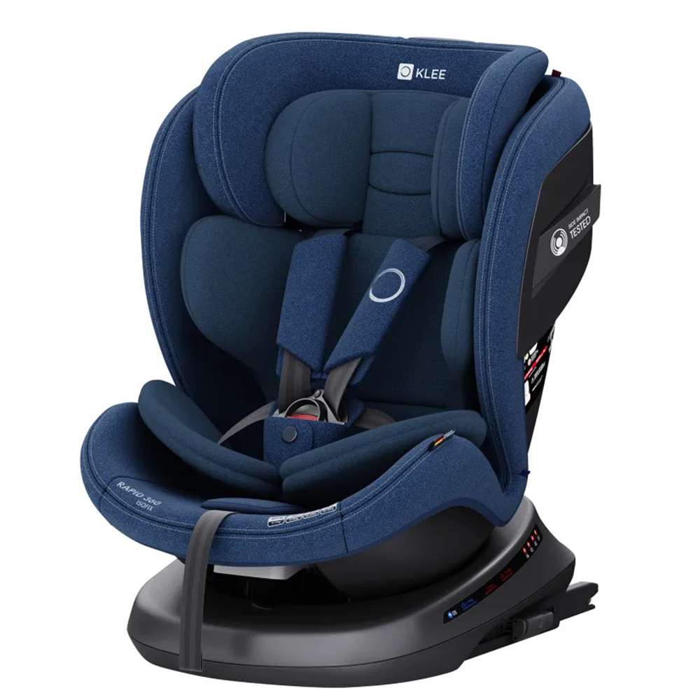 Автокресло KLEE Rapid 360 Fix Isofix 0+/1/2/3 (0-36 кг) синий - фото 3