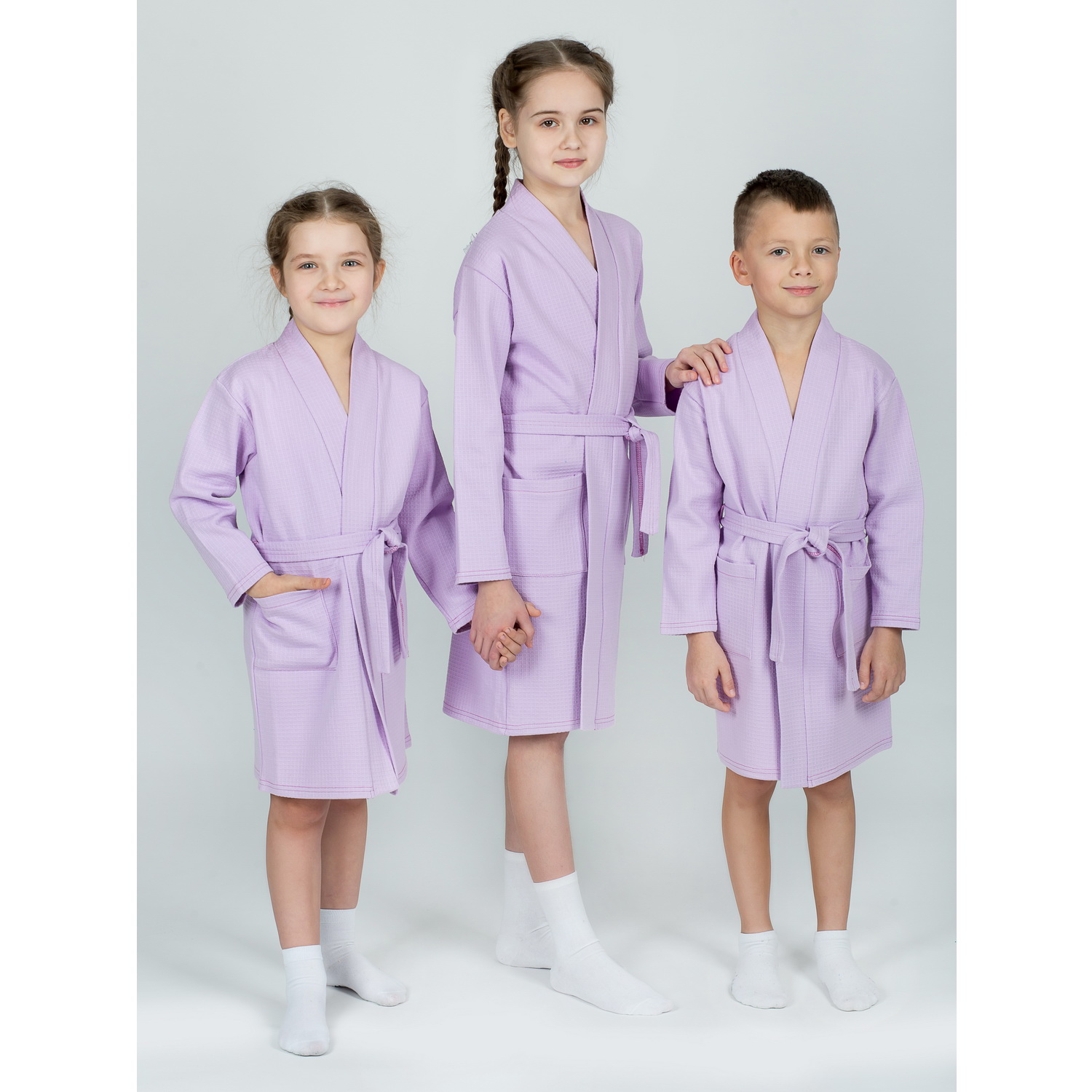 Халат KiMMi co К-1408913 лиловый - фото 2