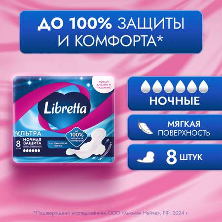 Гигиенические прокладки Libretta ультра ночные 8шт