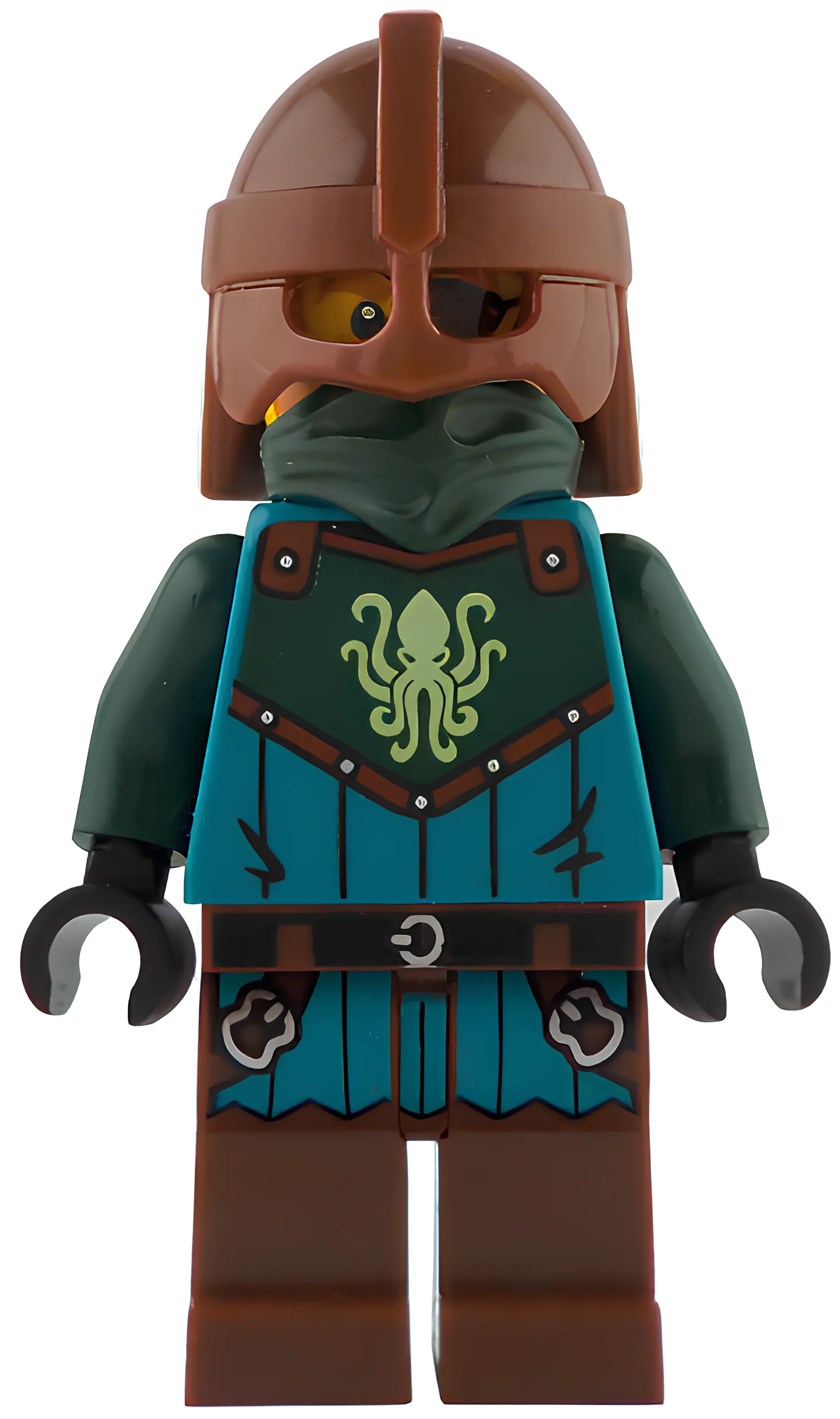 Изображение товара Минифигурка LEGO Kraken Warrior с красновато-коричневым шлемом и повязкой Изображение товара Минифигурка LEGO Kraken Warrior с красновато-коричневым шлемом и повязкой