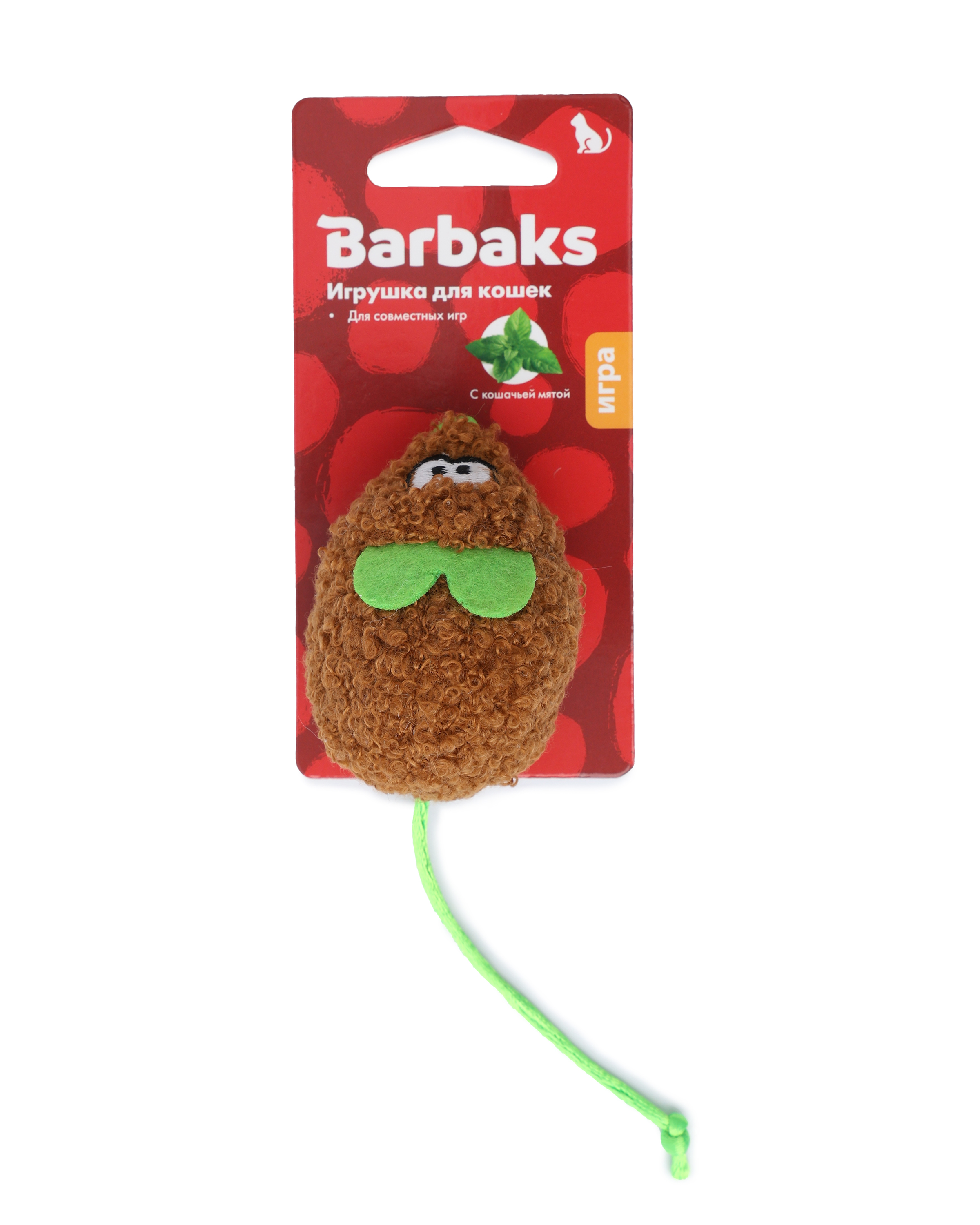 Игрушка для кошек Barbaks Мышь Сырогрыз с кошачьей мятой 16.5см - фото 5