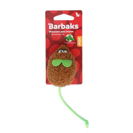 Игрушка для кошек Barbaks Мышь Сырогрыз с кошачьей мятой 16.5см