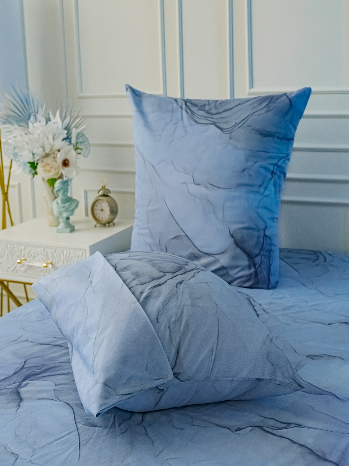 Постельное белье LOVEBERRY Семейный, Перья на мраморе - фото 10