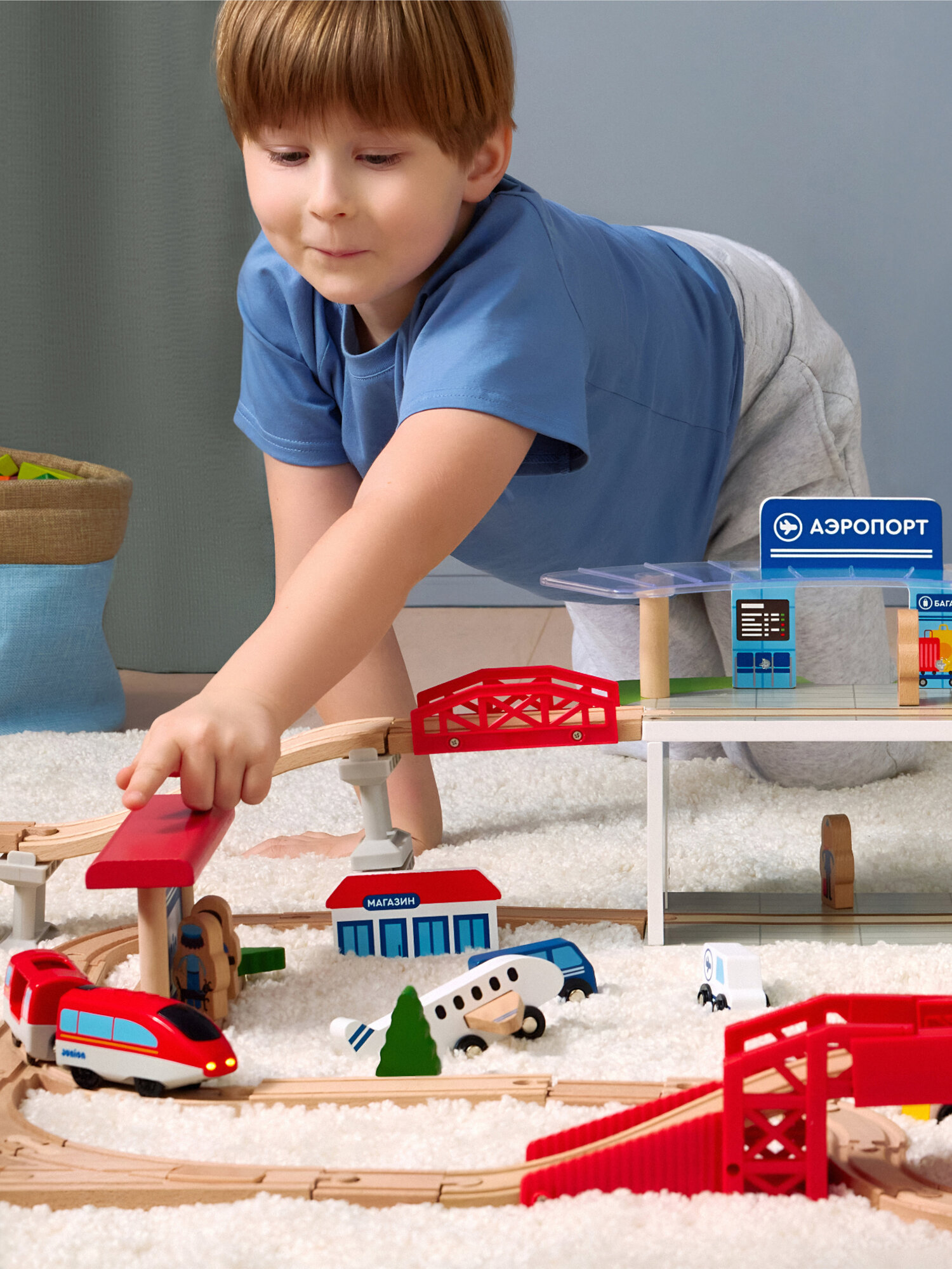 Набор железнодорожный Junion 112.5 см 904304.PH05Y019-2 - фото 5