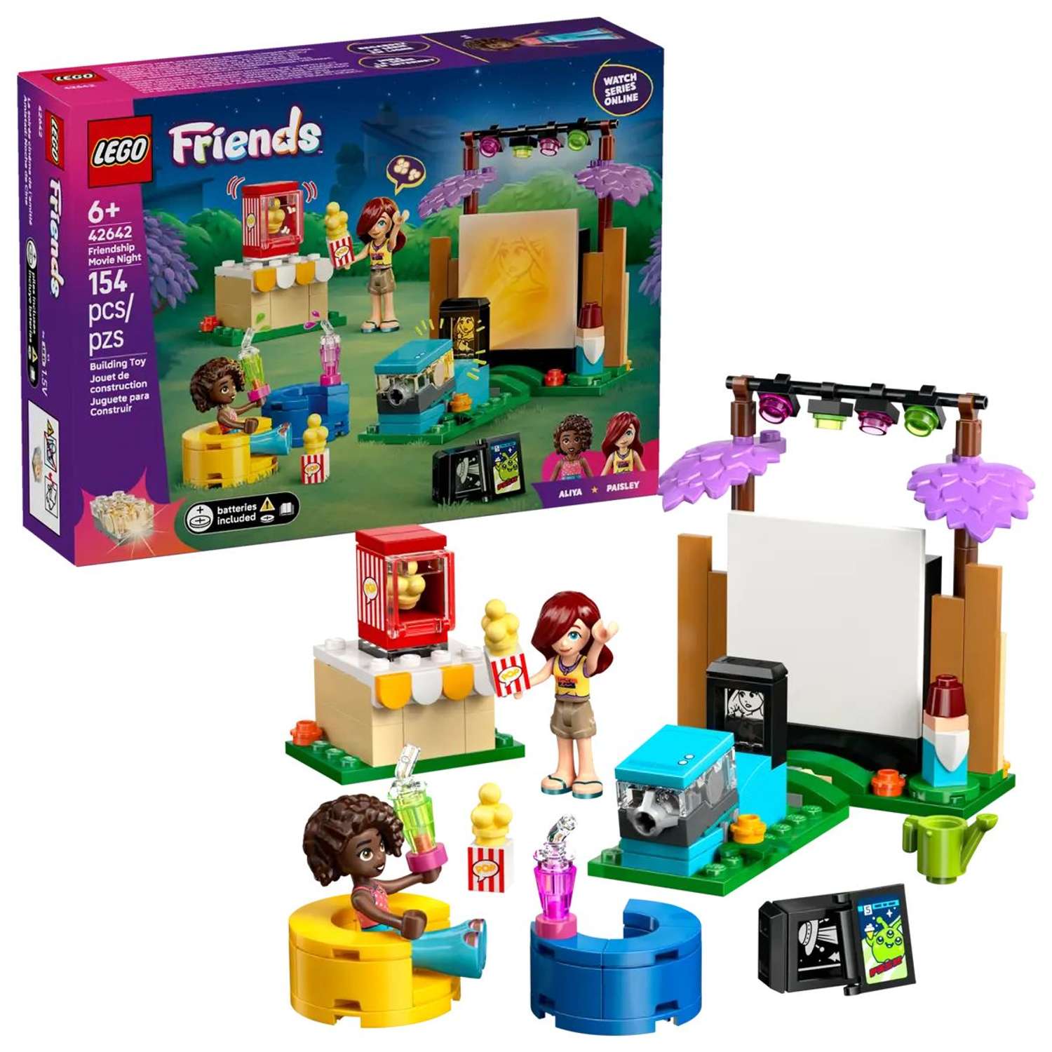Конструктор LEGO Friends Дружеский вечер фильмов блочный - фото 1