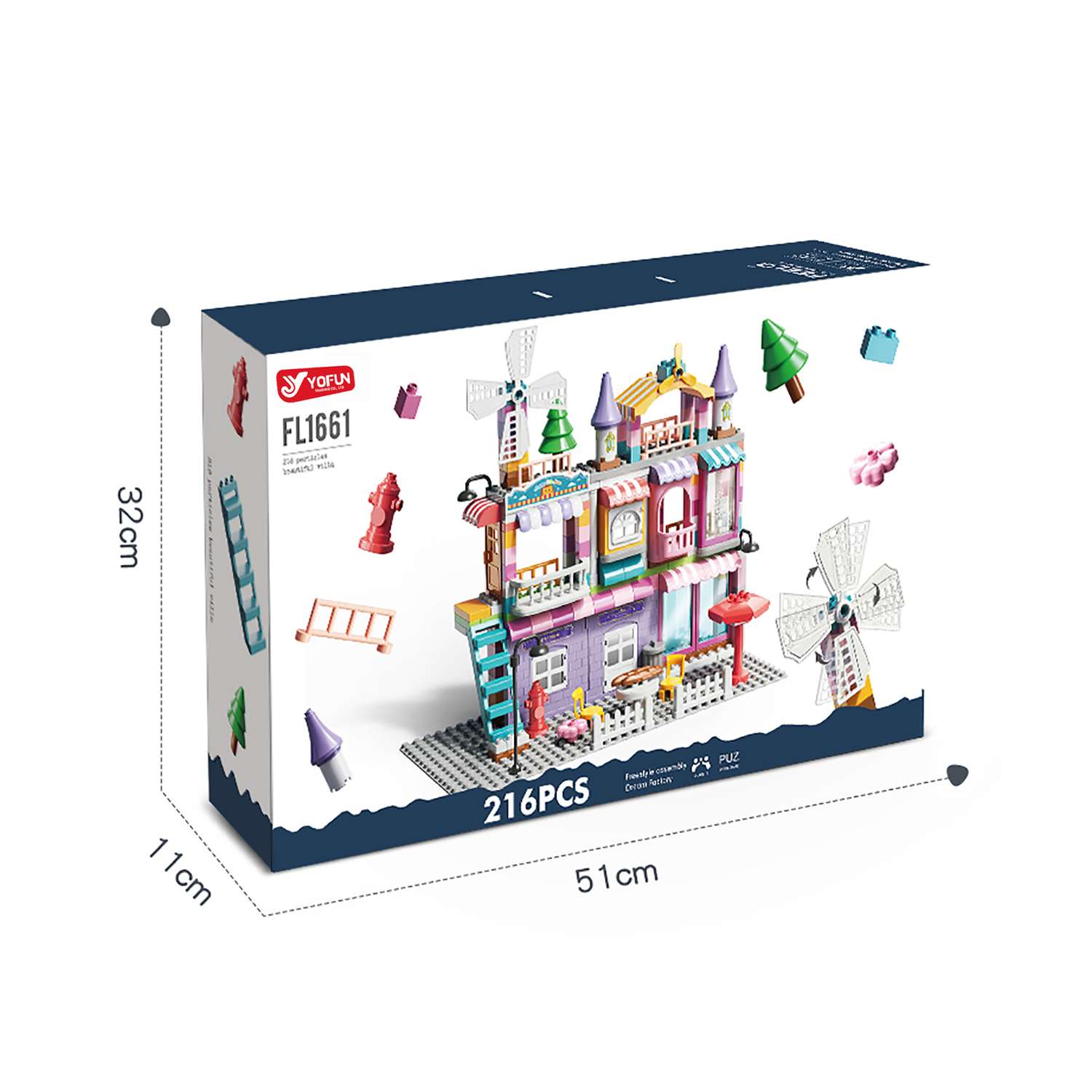 Конструктор Yiwu Yofun Trading Co Дом 216 дет. - фото 12