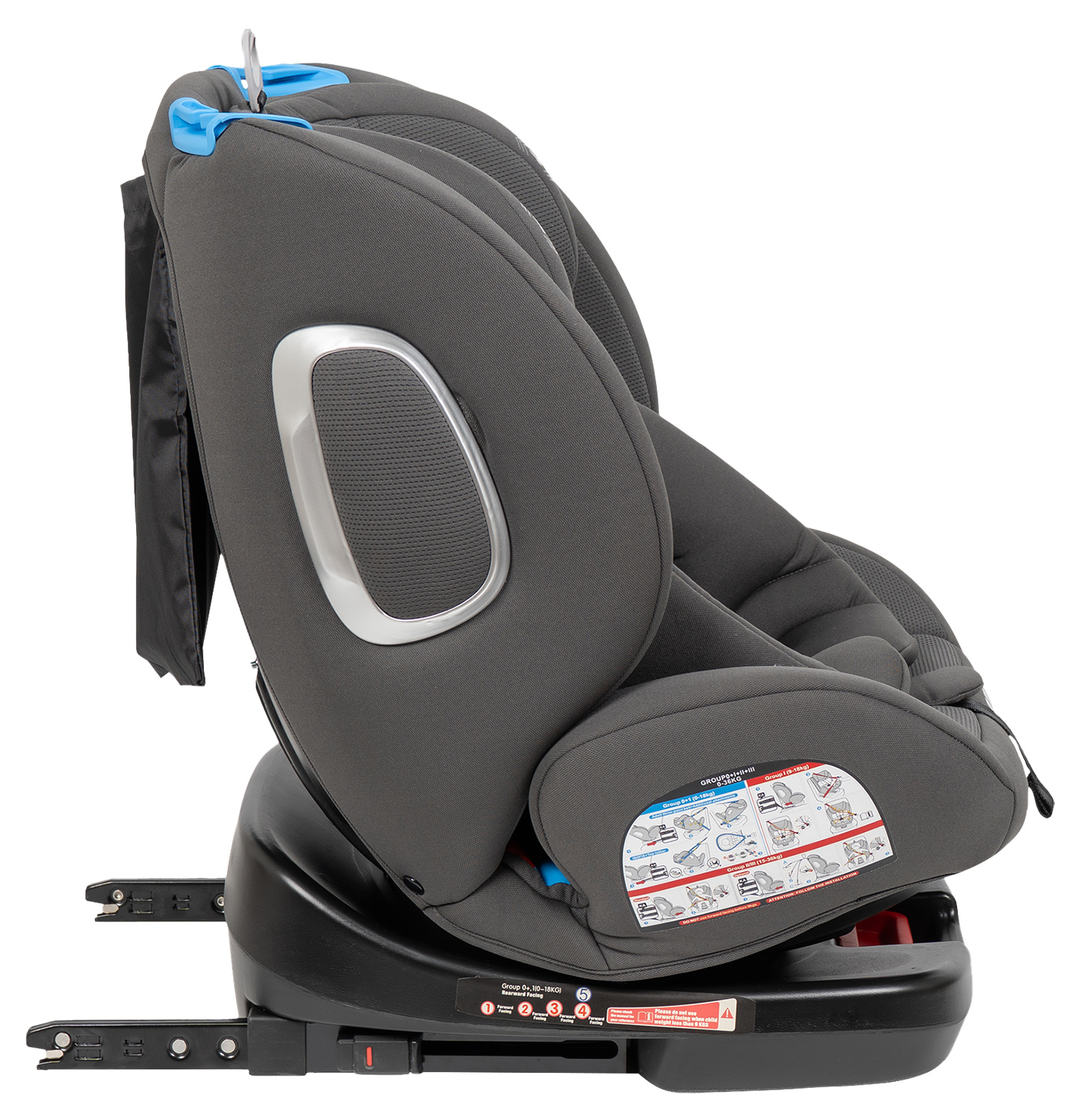 Автокресло Farfello YB102A Isofix 0+/1/2/3 (0-36 кг) серый - фото 17