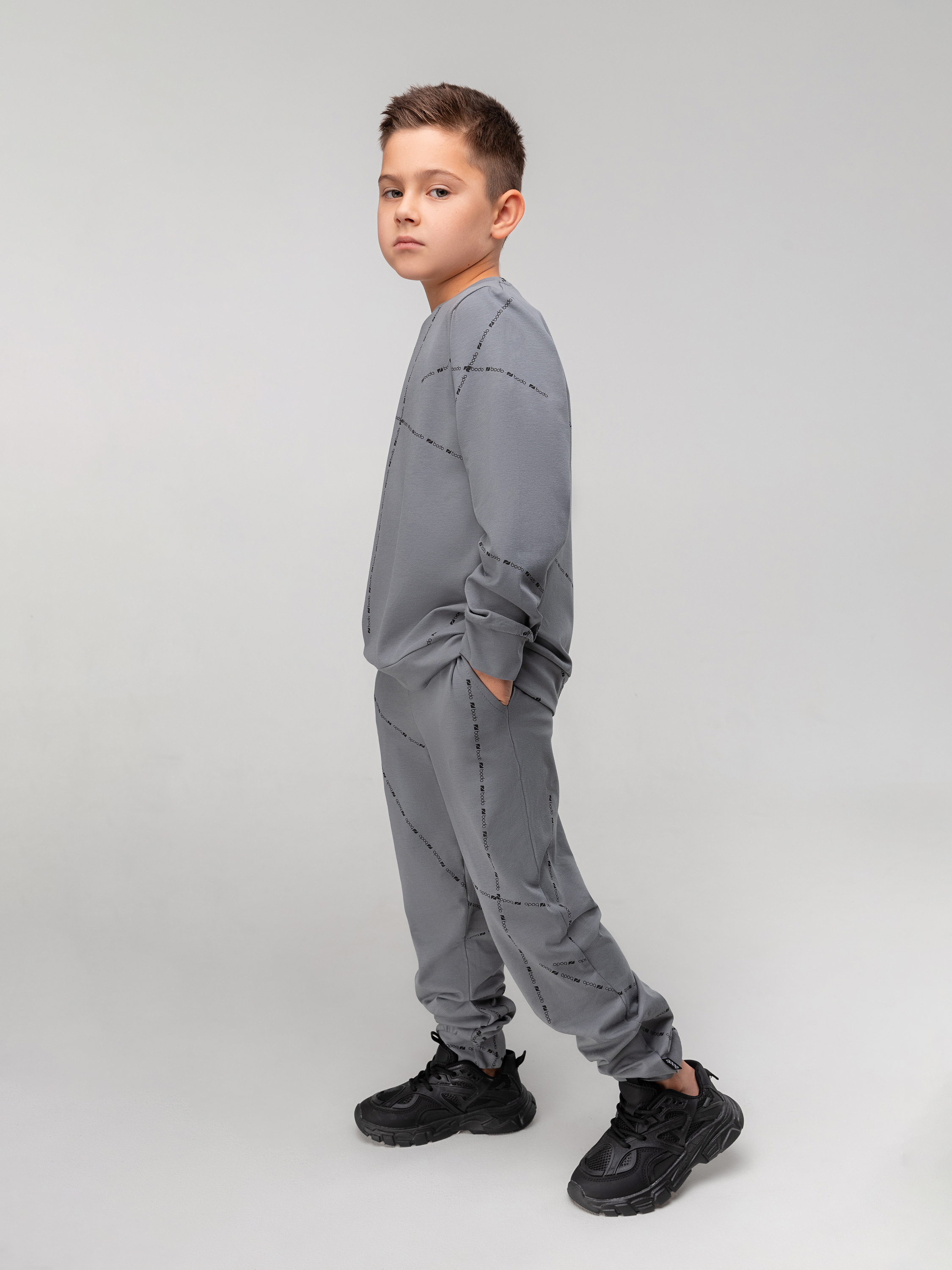 Костюм Bodo 11-263МU_серый (черный) - фото 4