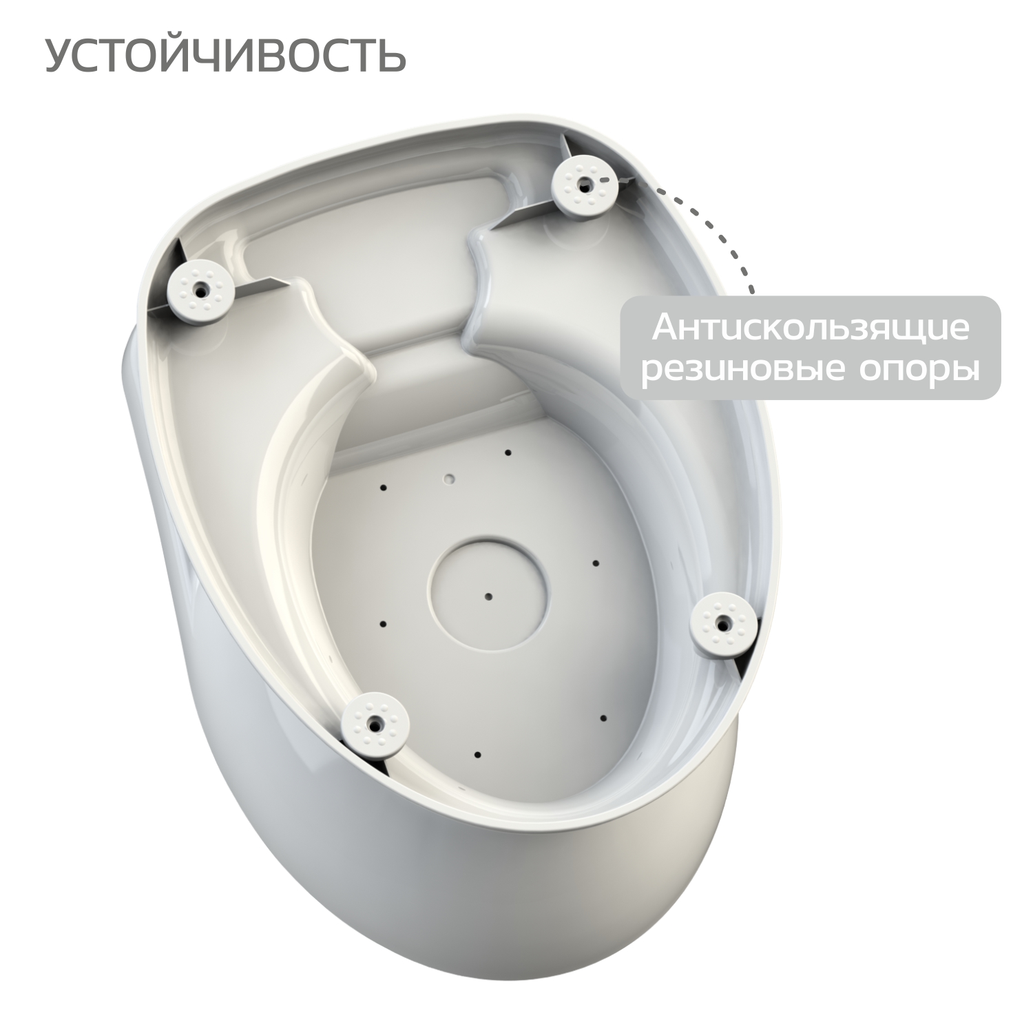 Горшок-унитаз туалетный Babyton Cozy Potty grey - фото 6
