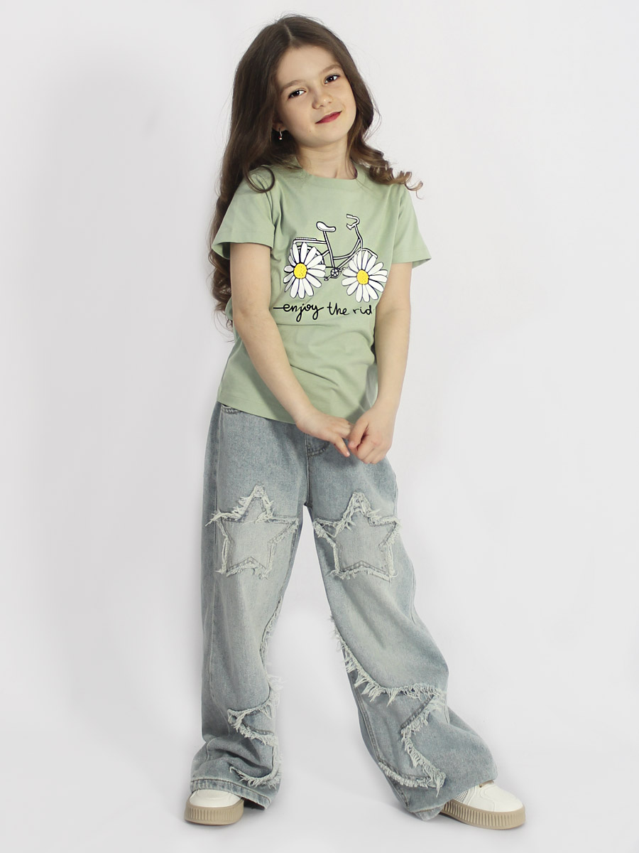 Футболка STELLA MODA 11402 св.зеленый - фото 1