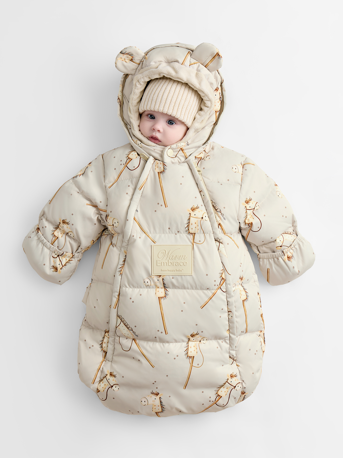 Конверт в коляску Happy Baby бежевый - фото 4